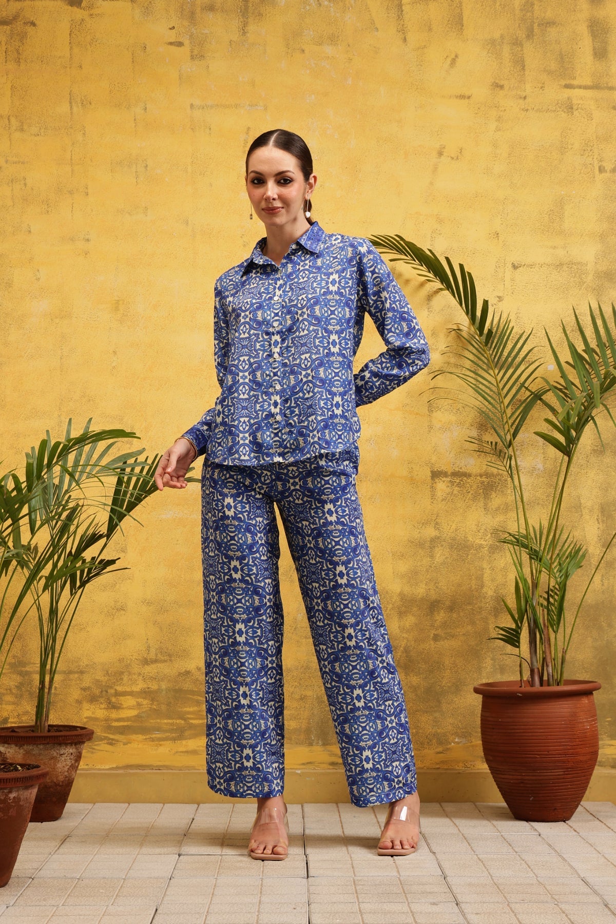 Azure Mosaic Co - Ord Set - Label Shona Rohatgi Garg