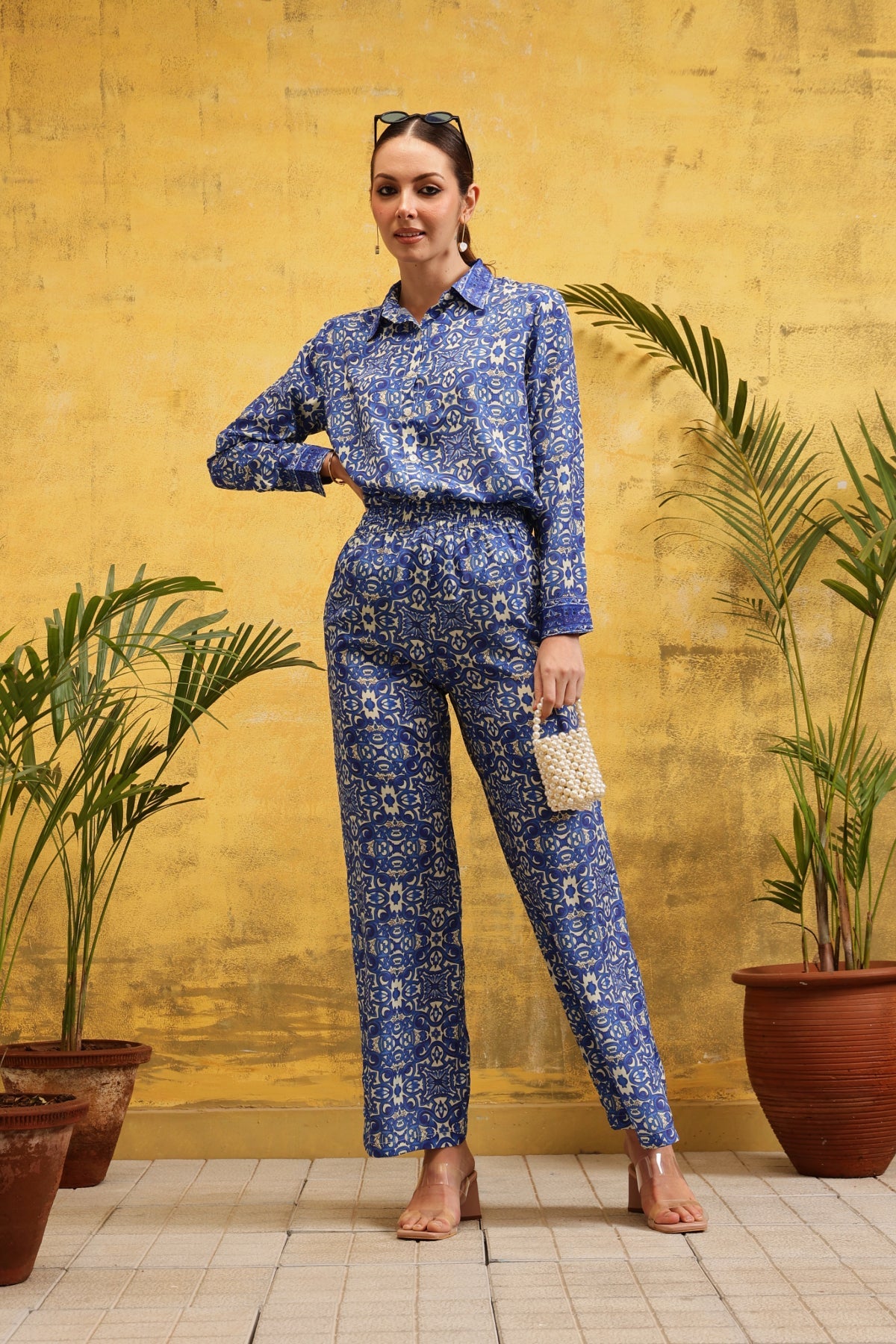 Azure Mosaic Co - Ord Set - Label Shona Rohatgi Garg
